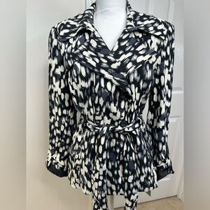 Macy’s NWT NY COLLECTION ANIMAL PRINT LINED BLAZER JACKET 💙